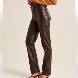 Abercrombie Vegan Leather 90s Straight Pant